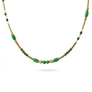 Comercio do Morrazo - Collar acero verde "Tambre"