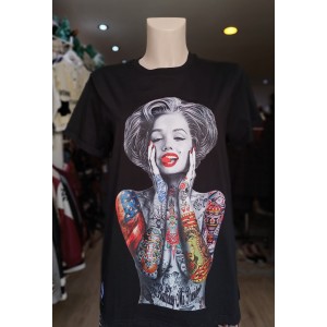 Comercio do Morrazo - Camiseta negra Marilyn be...