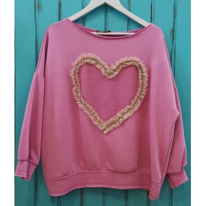 Comercio do Morrazo - Sudadera rosa corazón